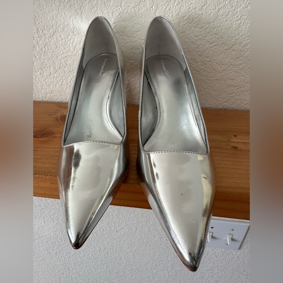 Reformation Milano Pumps In Silver Size 8 - Picture 6 of 11